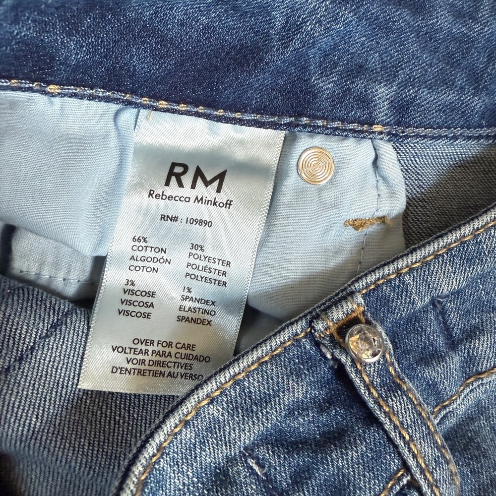 Rebecca Minkoff Women's wide leg Blue Jeans size 12 - Picture 4 of 5